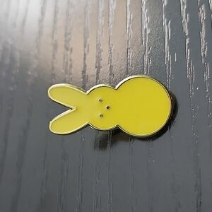 Peeps Bunny Inspired Enamel Pin Yellow